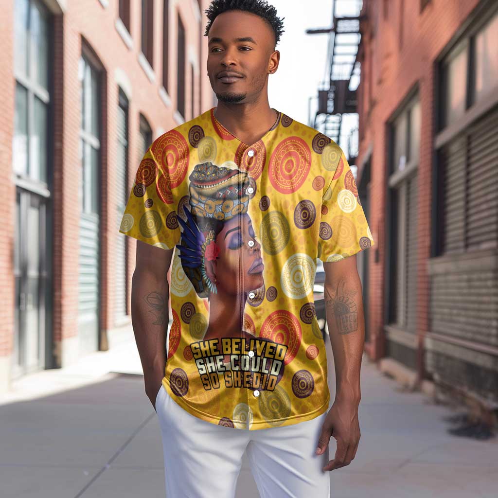 African Women Baseball Jersey She Believed She Could So She Did DT03