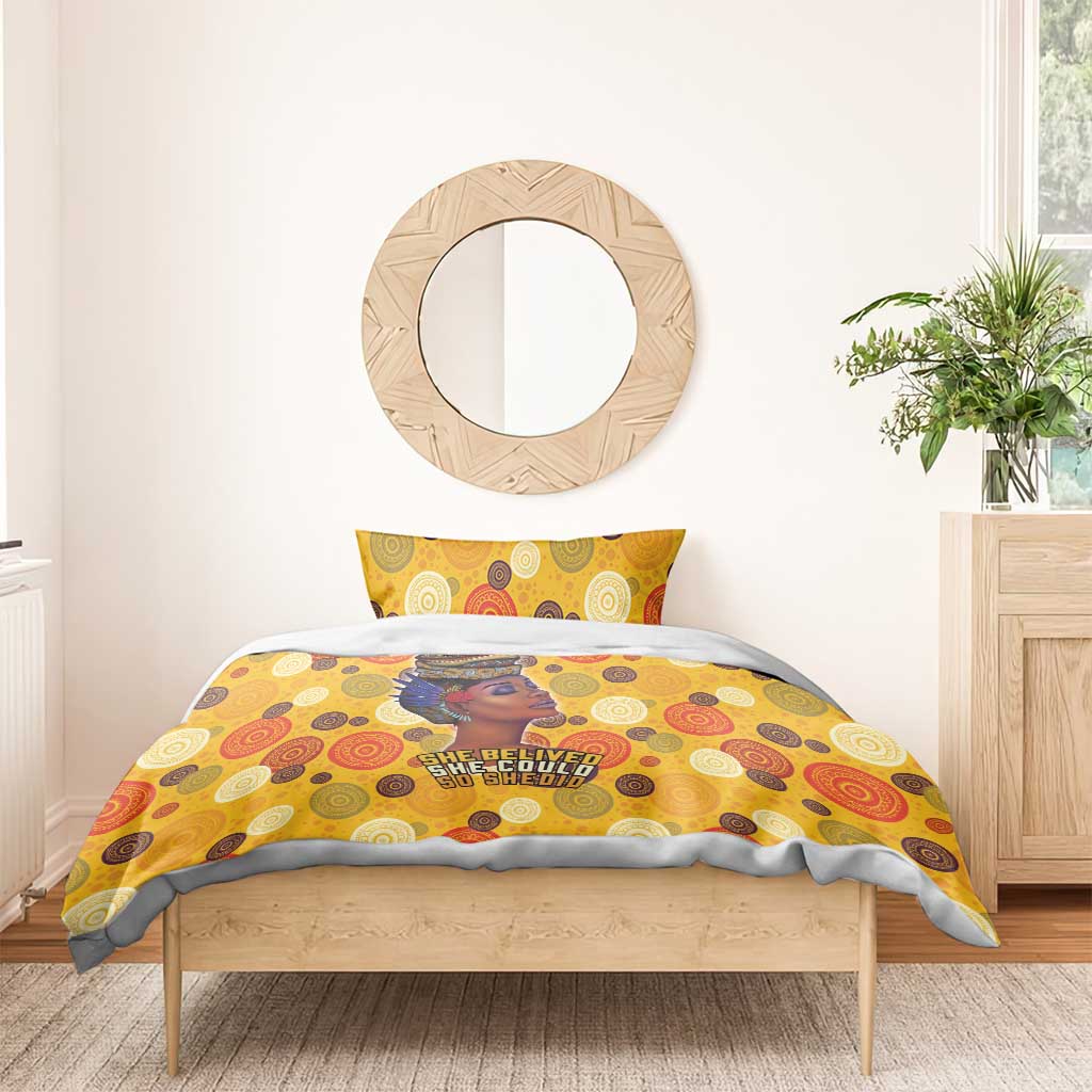 African Women Bedding Set She Believed She Could So She Did DT03