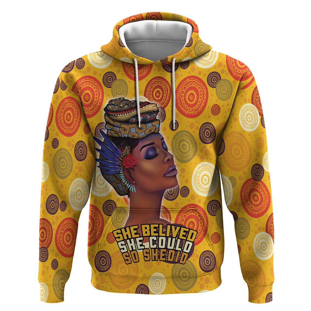 African She Believed Hoodie She Could So She Did DT03