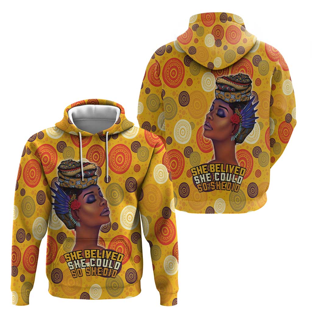 African She Believed Hoodie She Could So She Did DT03