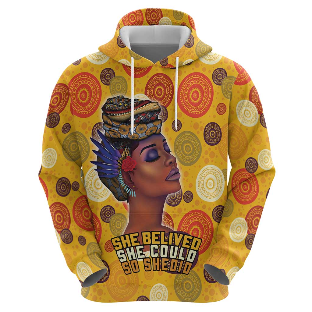 African She Believed Hoodie She Could So She Did DT03
