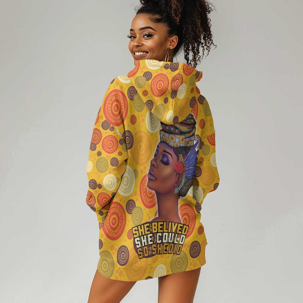 African Women Hoodie Dress She Believed She Could So She Did DT03