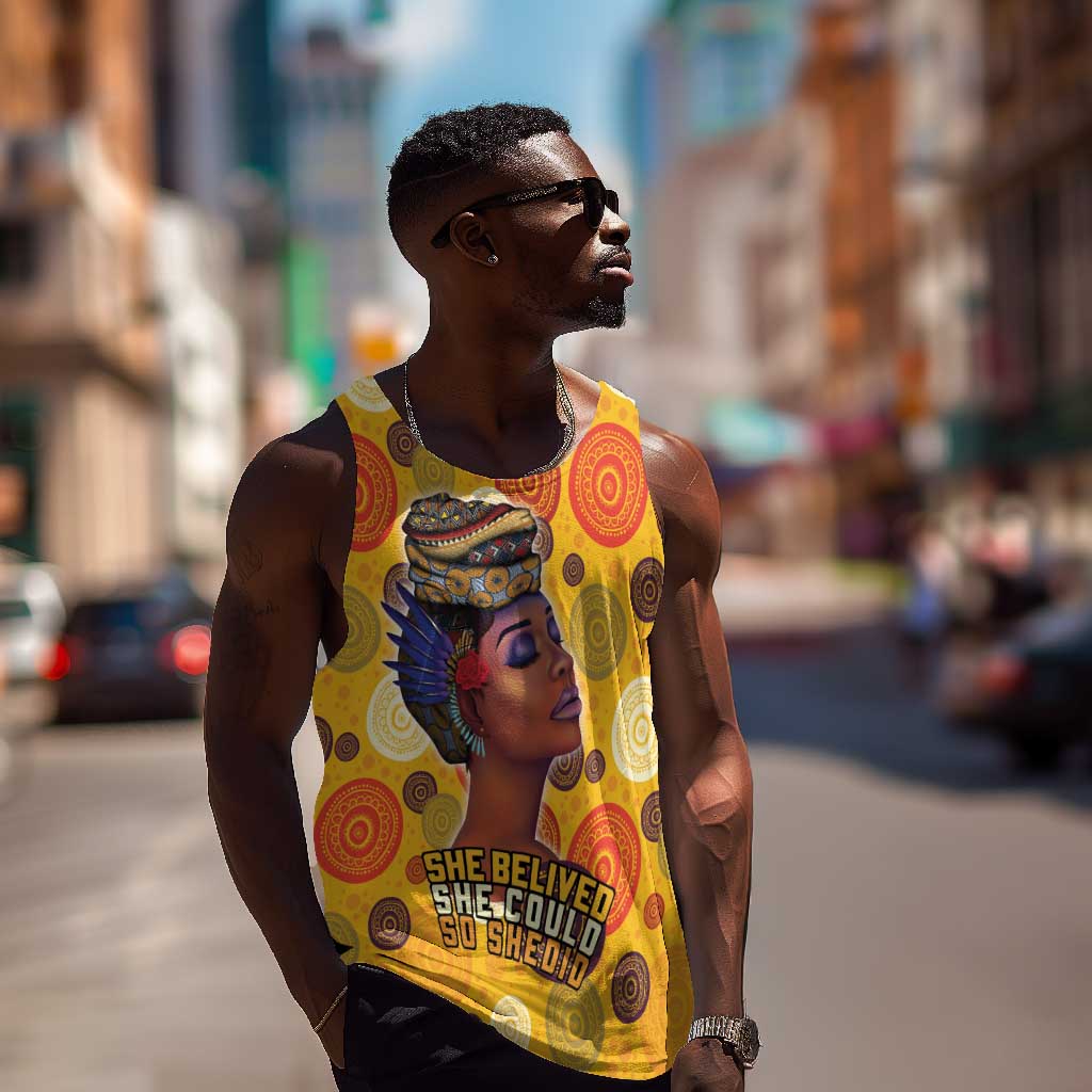 African Women Men Tank Top She Believed She Could So She Did DT03