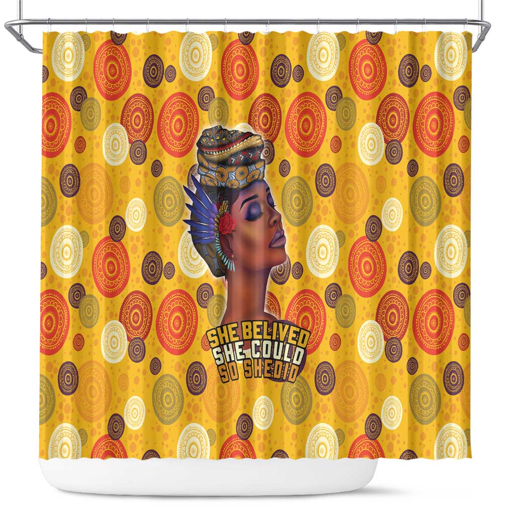 African She Believed Shower Curtain She Could So She Did DT03