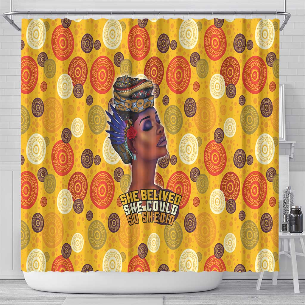 African She Believed Shower Curtain She Could So She Did DT03