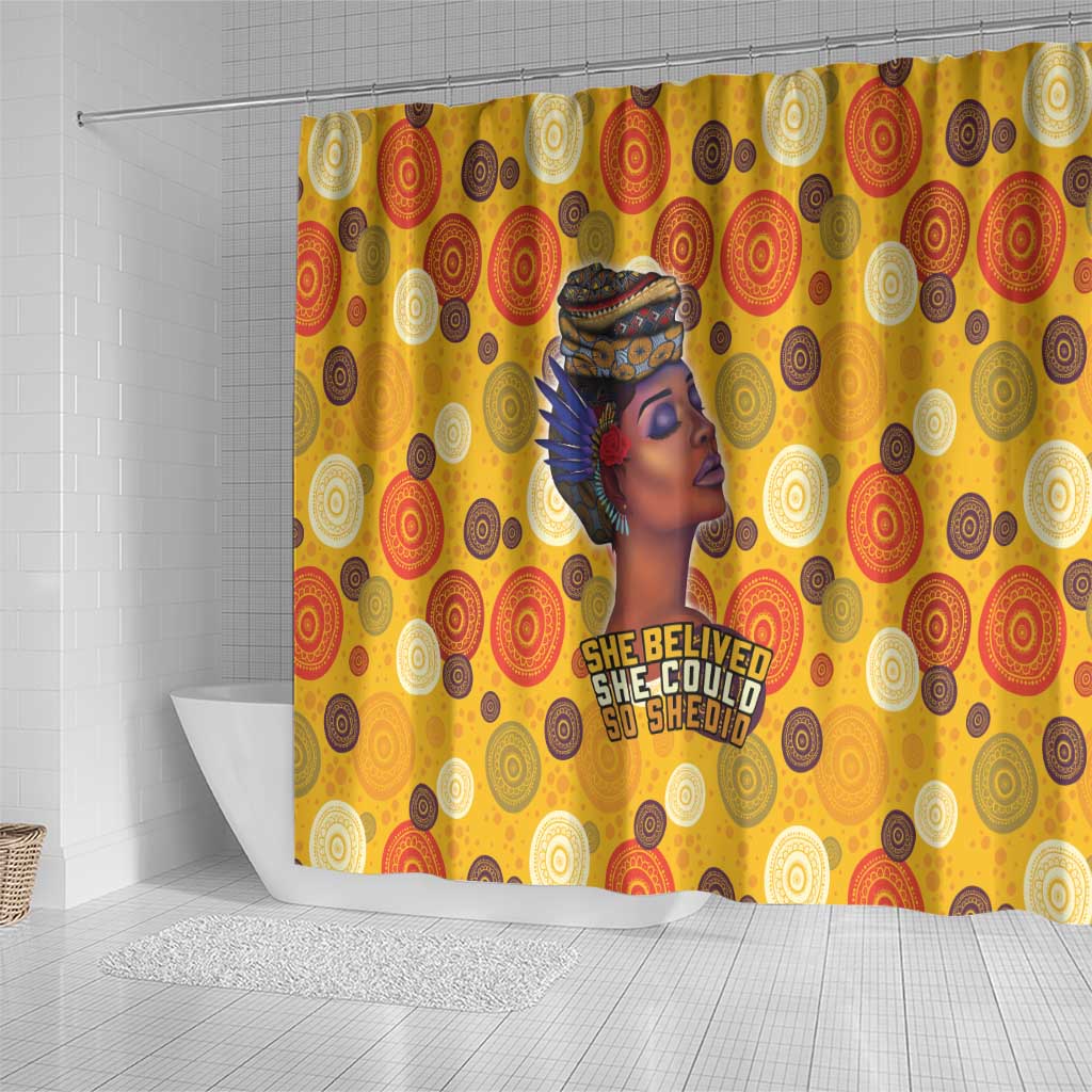 African She Believed Shower Curtain She Could So She Did DT03