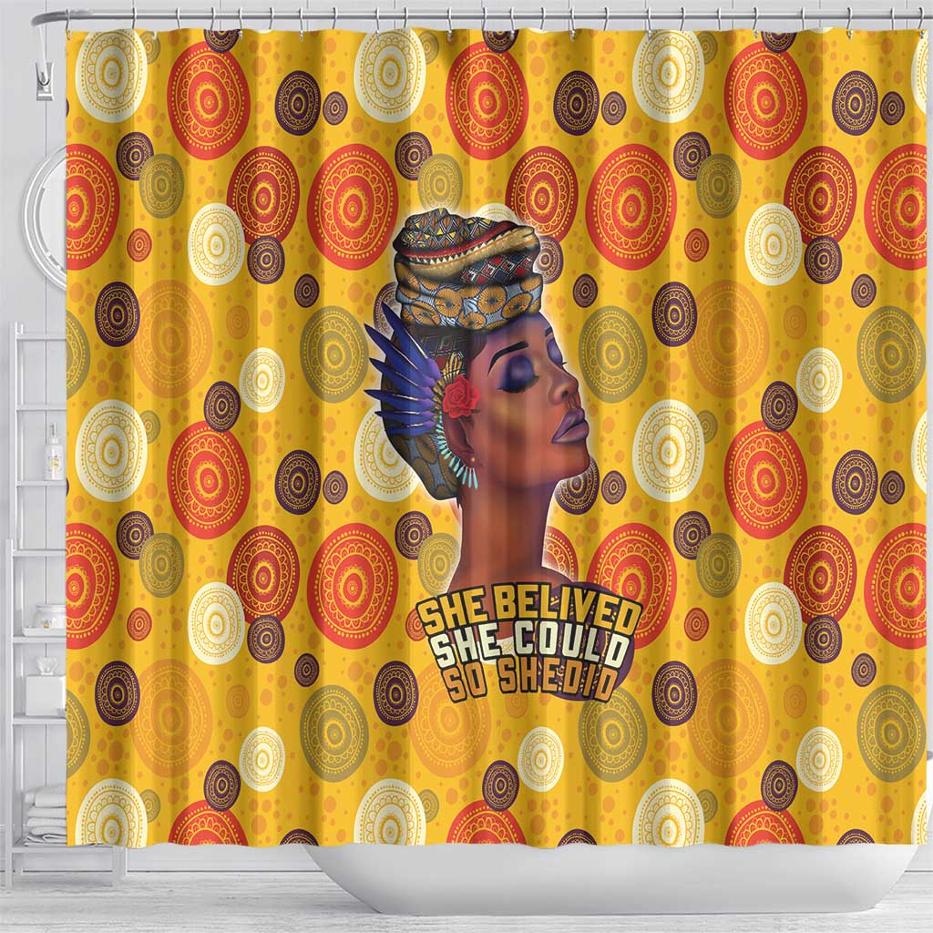 African She Believed Shower Curtain She Could So She Did DT03