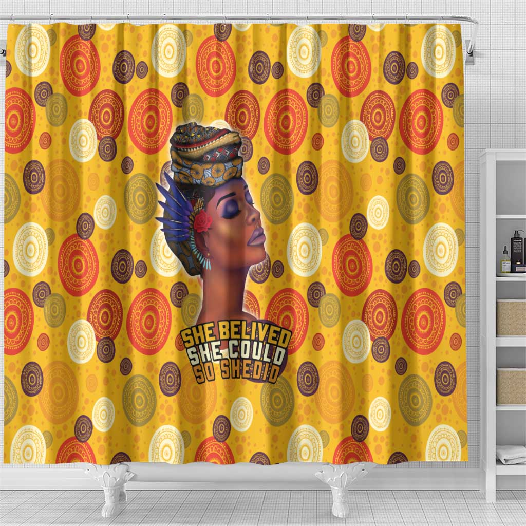 African She Believed Shower Curtain She Could So She Did DT03