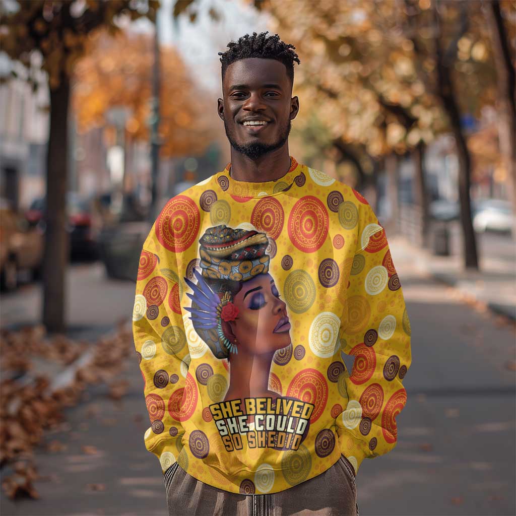 African Women Sweatshirt She Believed She Could So She Did DT03