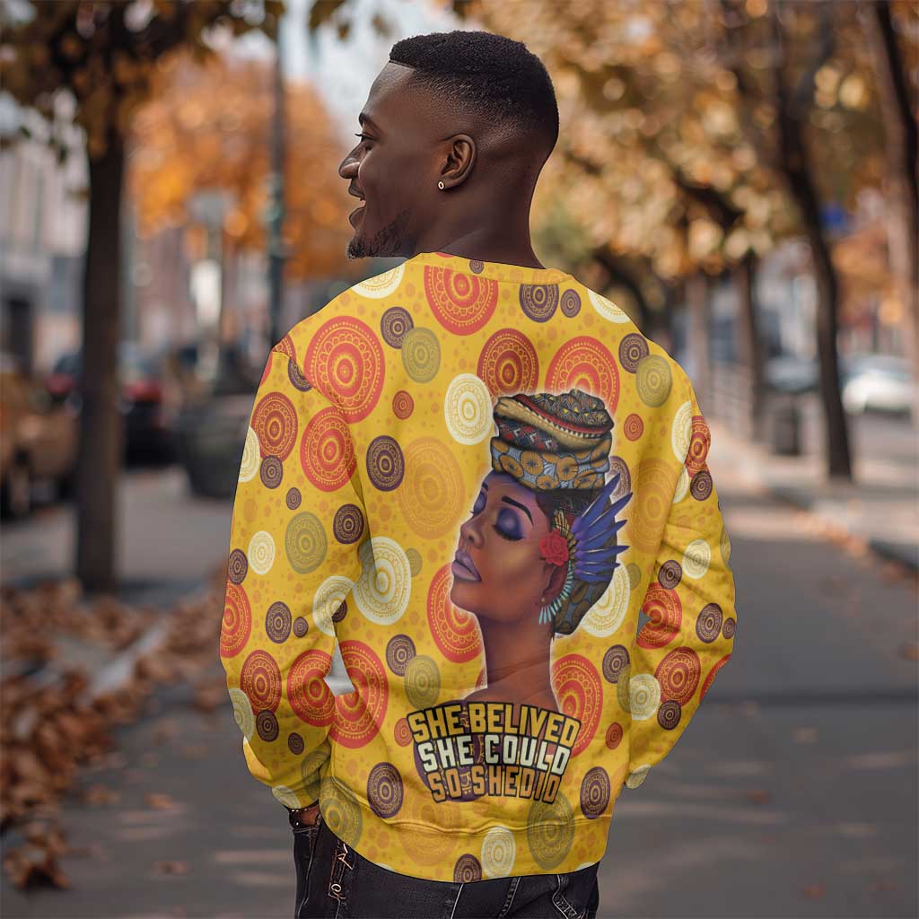African Women Sweatshirt She Believed She Could So She Did DT03