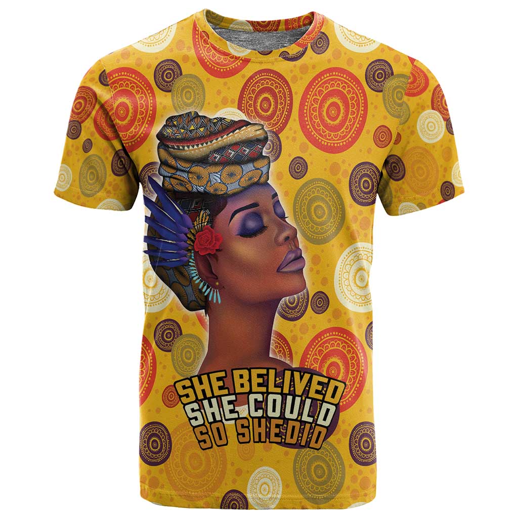 African Women T shirt She Believed She Could So She Did DT03
