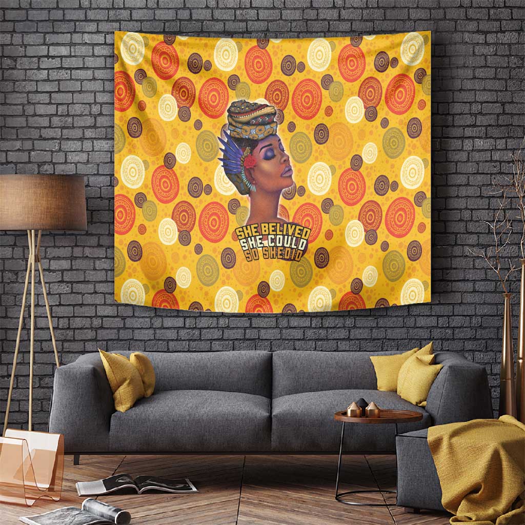 African Women Tapestry She Believed She Could So She Did DT03