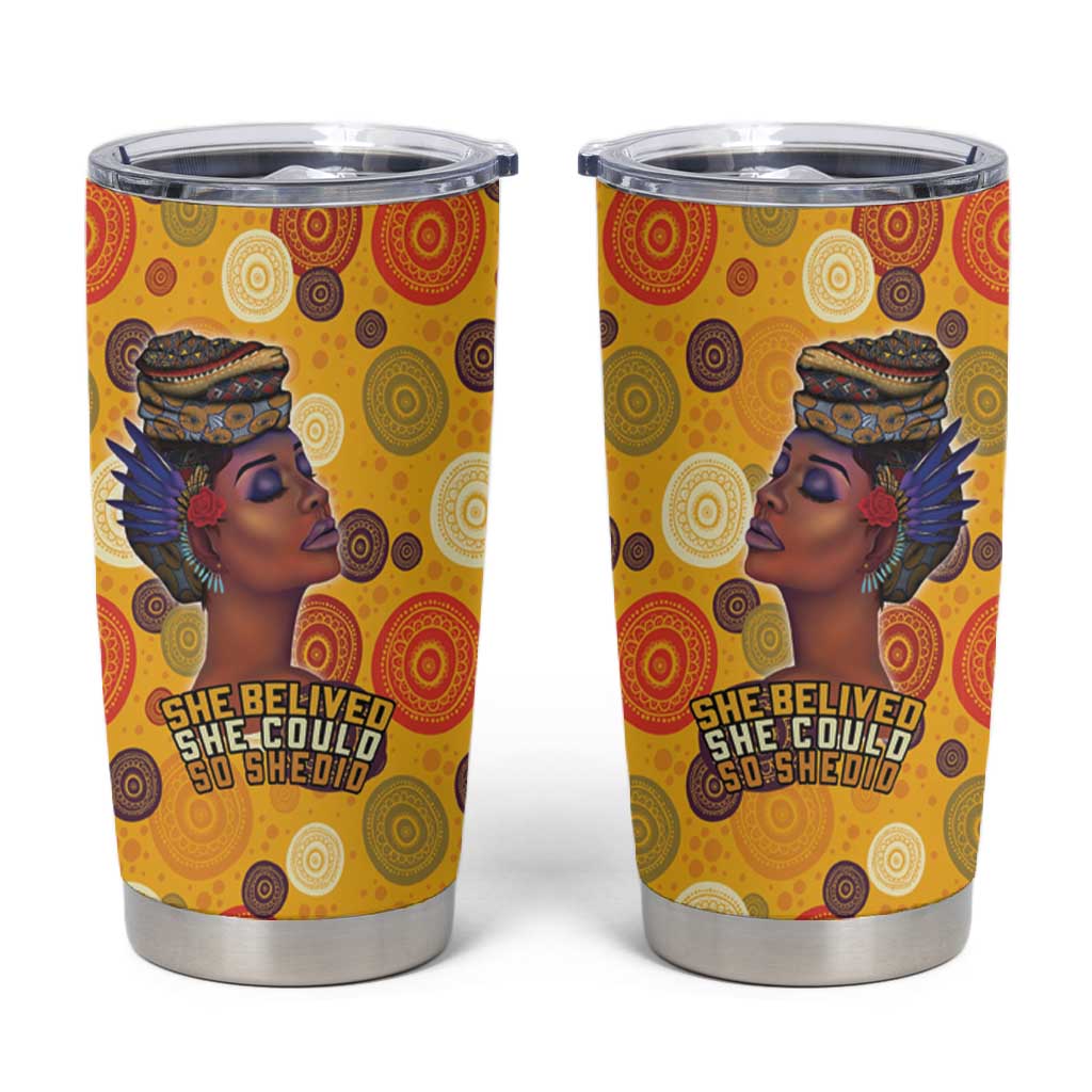African Women Tumbler Cup She Believed She Could So She Did DT03