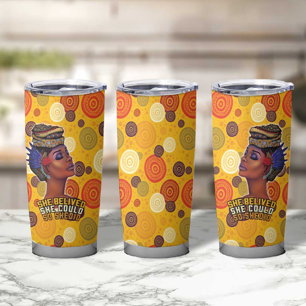 African Women Tumbler Cup She Believed She Could So She Did DT03