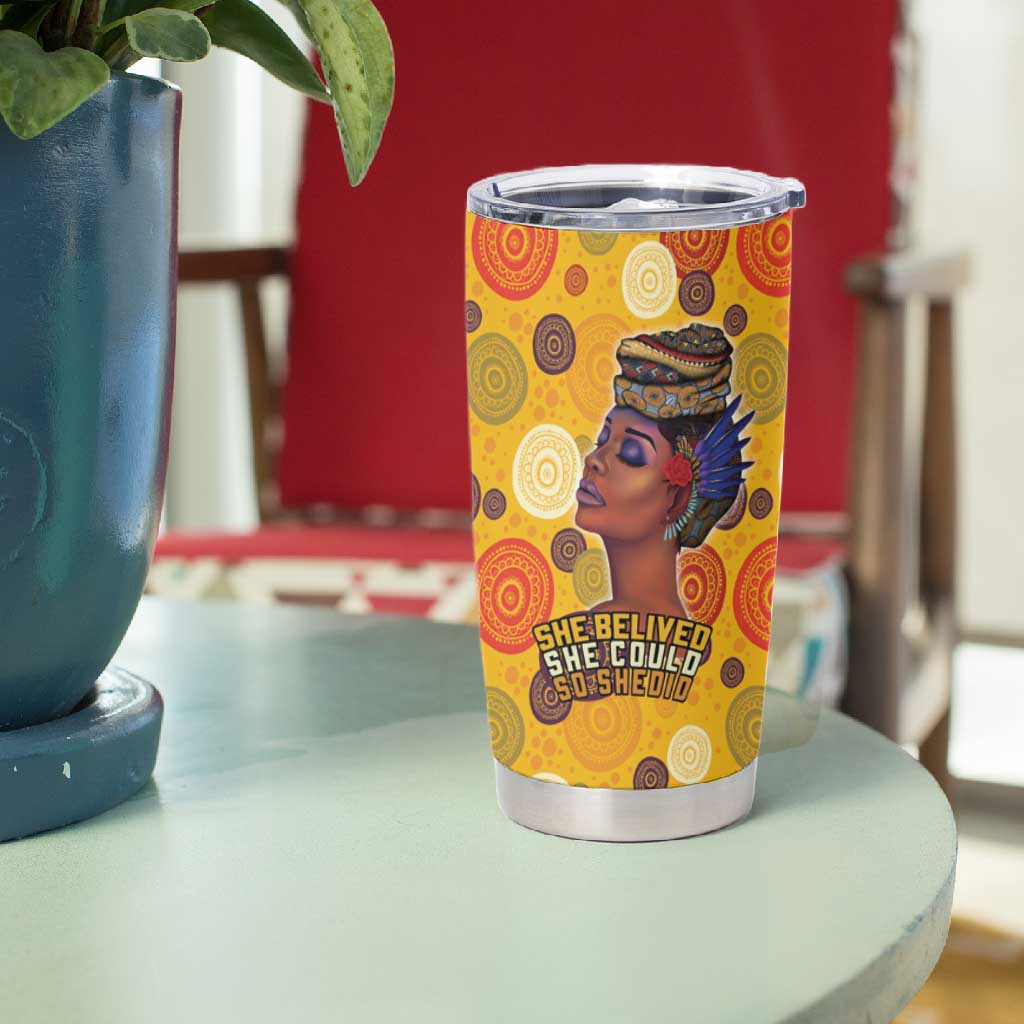 African Women Tumbler Cup She Believed She Could So She Did DT03