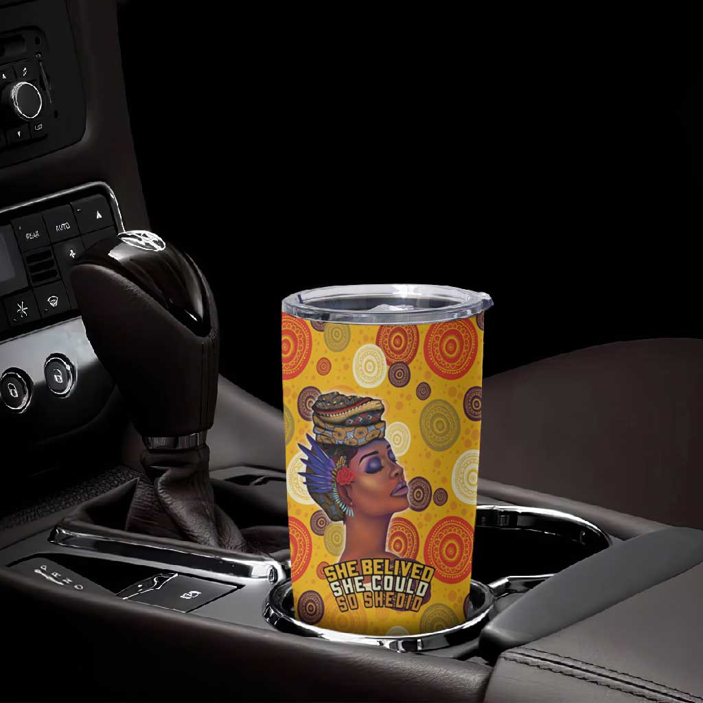 African Women Tumbler Cup She Believed She Could So She Did DT03