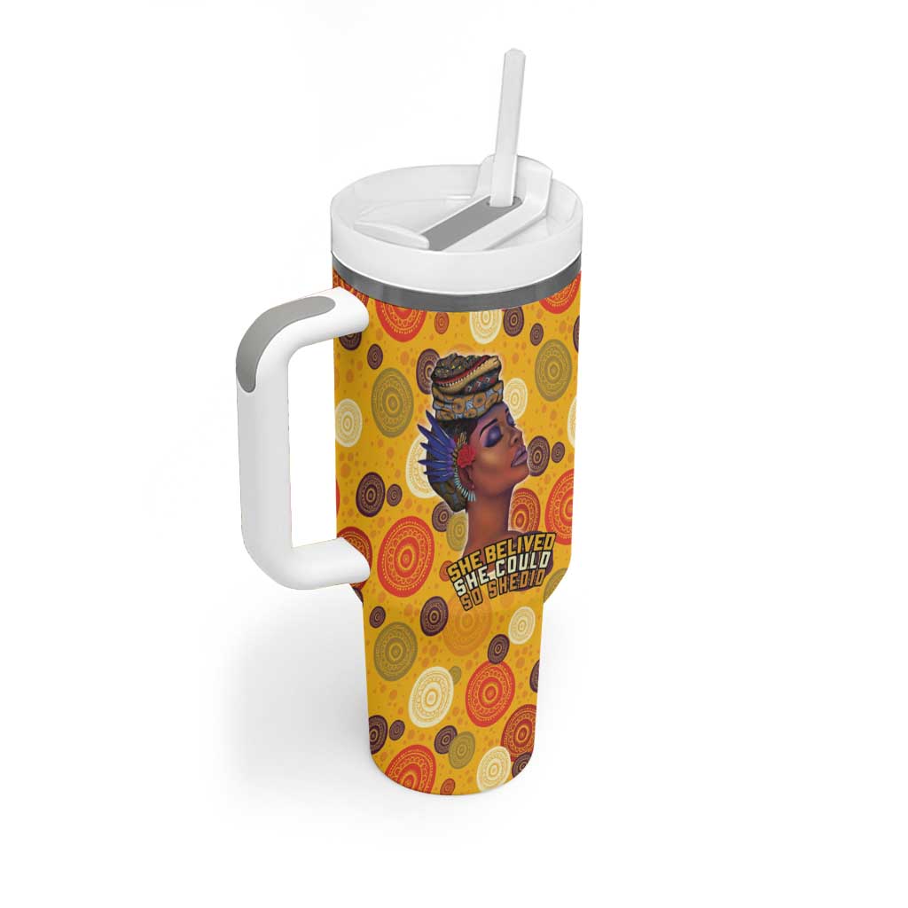 African Women Tumbler With Handle She Believed She Could So She Did DT03
