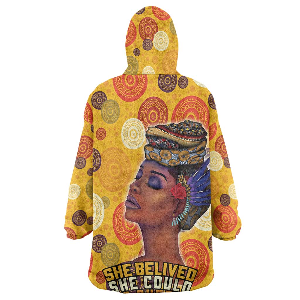 African Women Wearable Blanket Hoodie She Believed She Could So She Did DT03