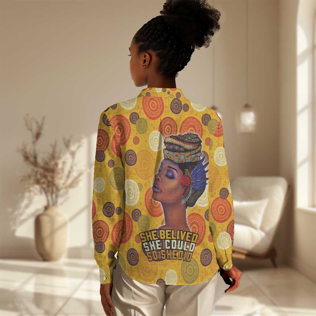 African Women Women Casual Shirt She Believed She Could So She Did DT03