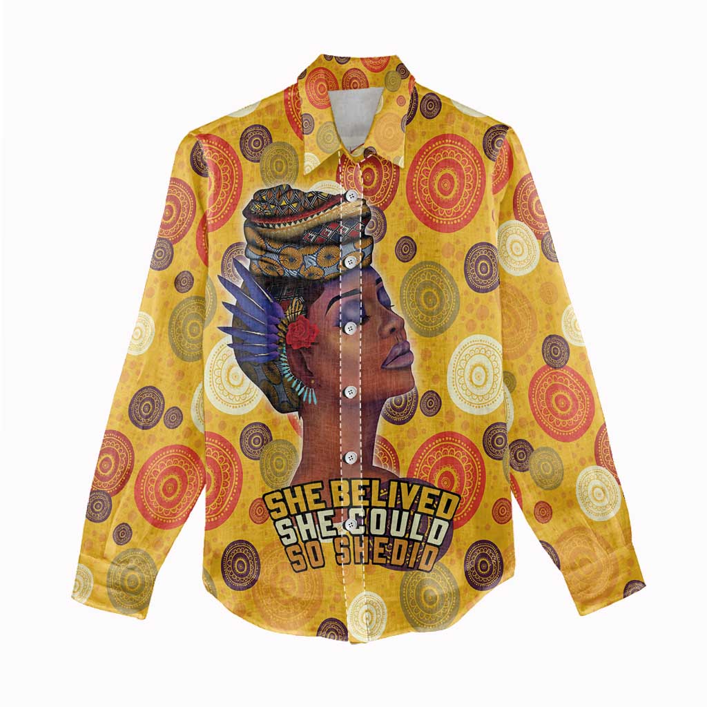 African Women Women Casual Shirt She Believed She Could So She Did DT03