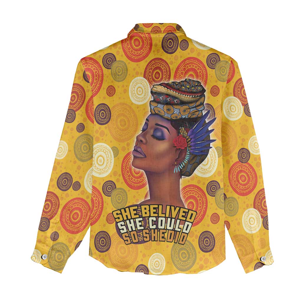 African Women Women Casual Shirt She Believed She Could So She Did DT03