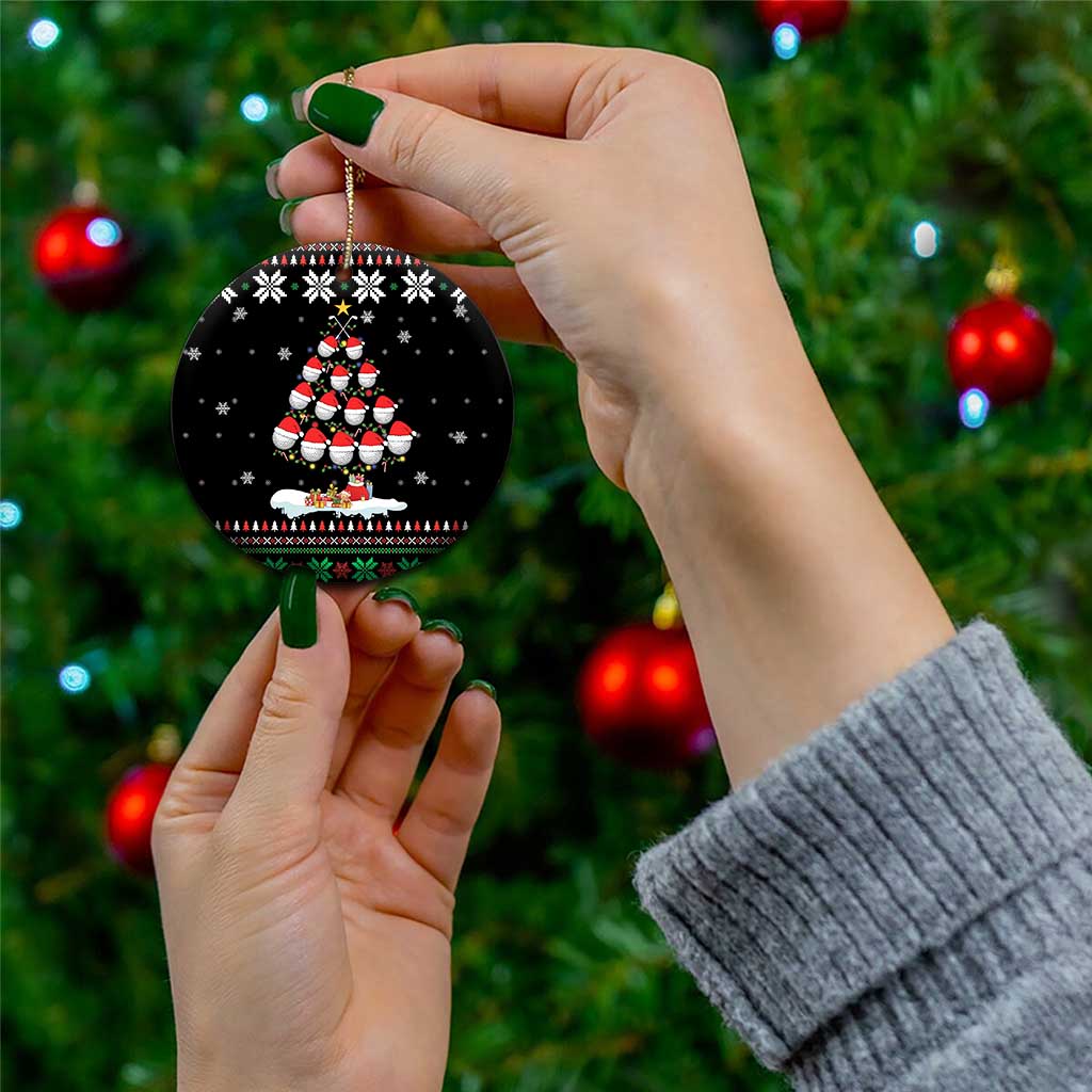 Golf Christmas Tree Snow Ceramic Ornament DT03