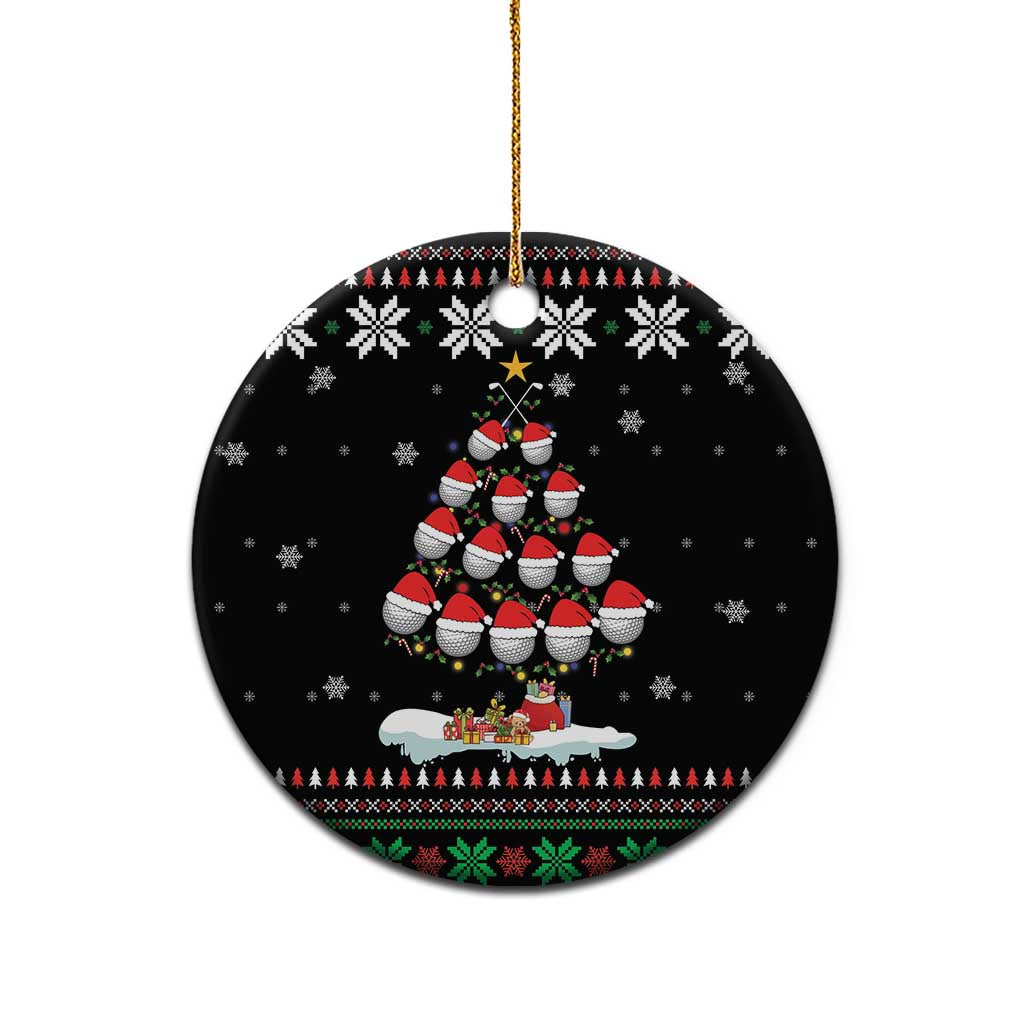 Golf Christmas Tree Snow Ceramic Ornament DT03