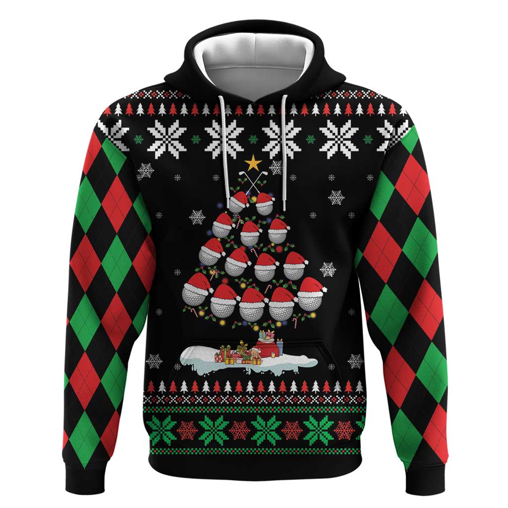 Golf Christmas Tree Snow Hoodie DT03