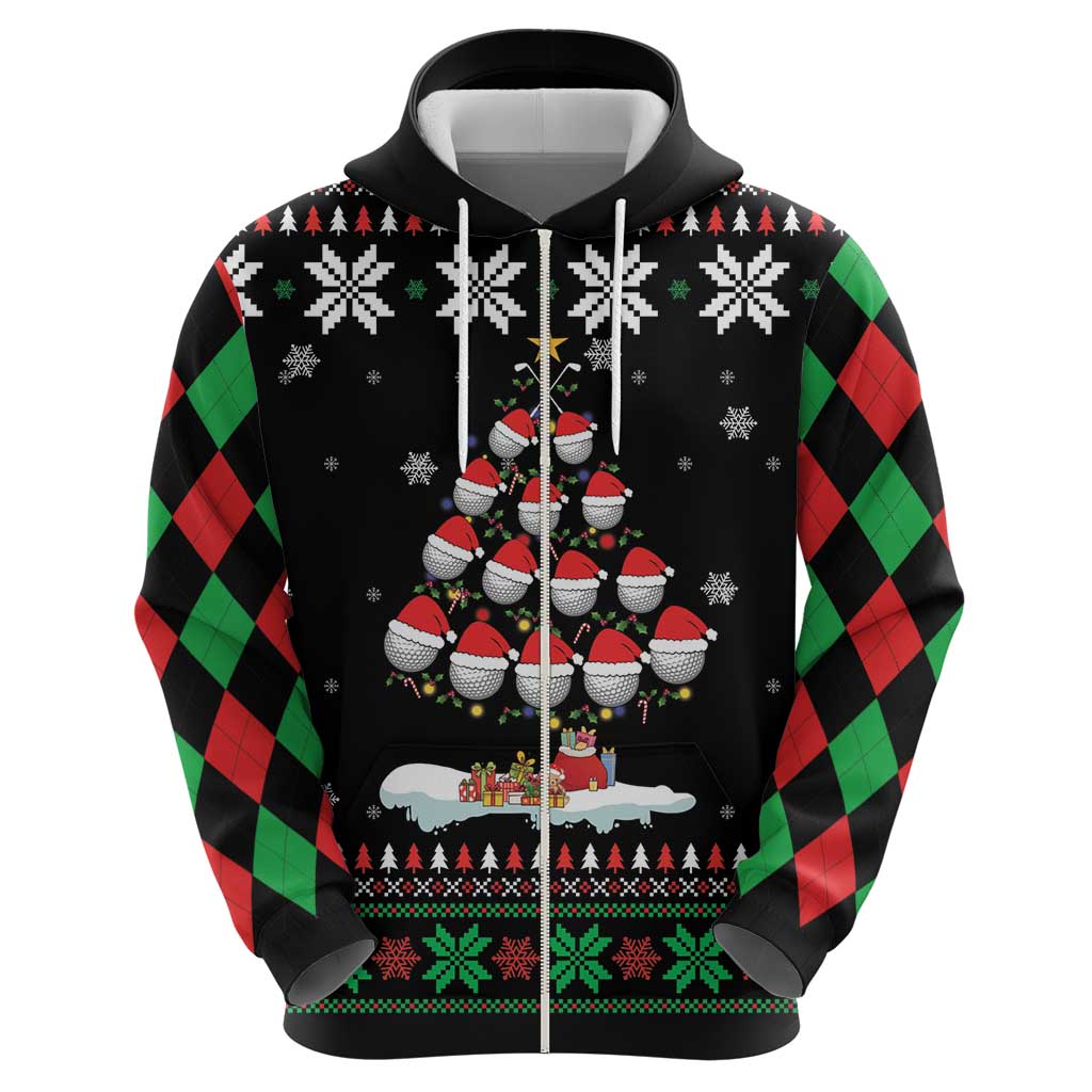 Golf Christmas Tree Snow Hoodie DT03