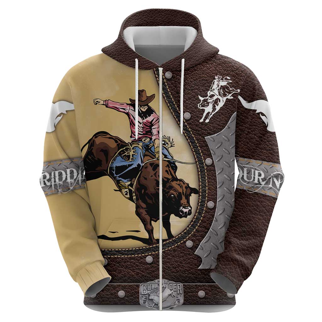 Bull Riding Hoodie Cowboy Courage Rodeo DT03