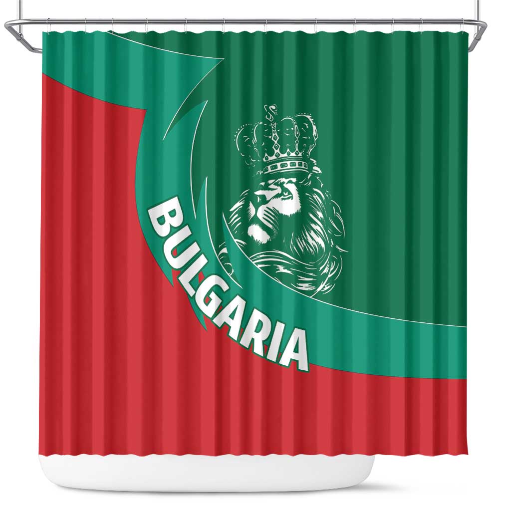 Bulgaria Lion Shower Curtain Bulgarian Coat Of Arms DT03