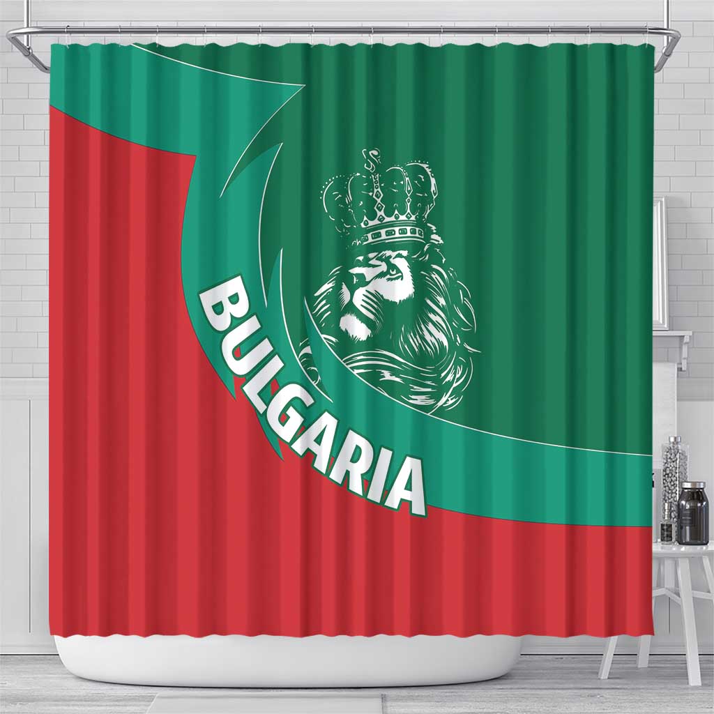 Bulgaria Lion Shower Curtain Bulgarian Coat Of Arms DT03