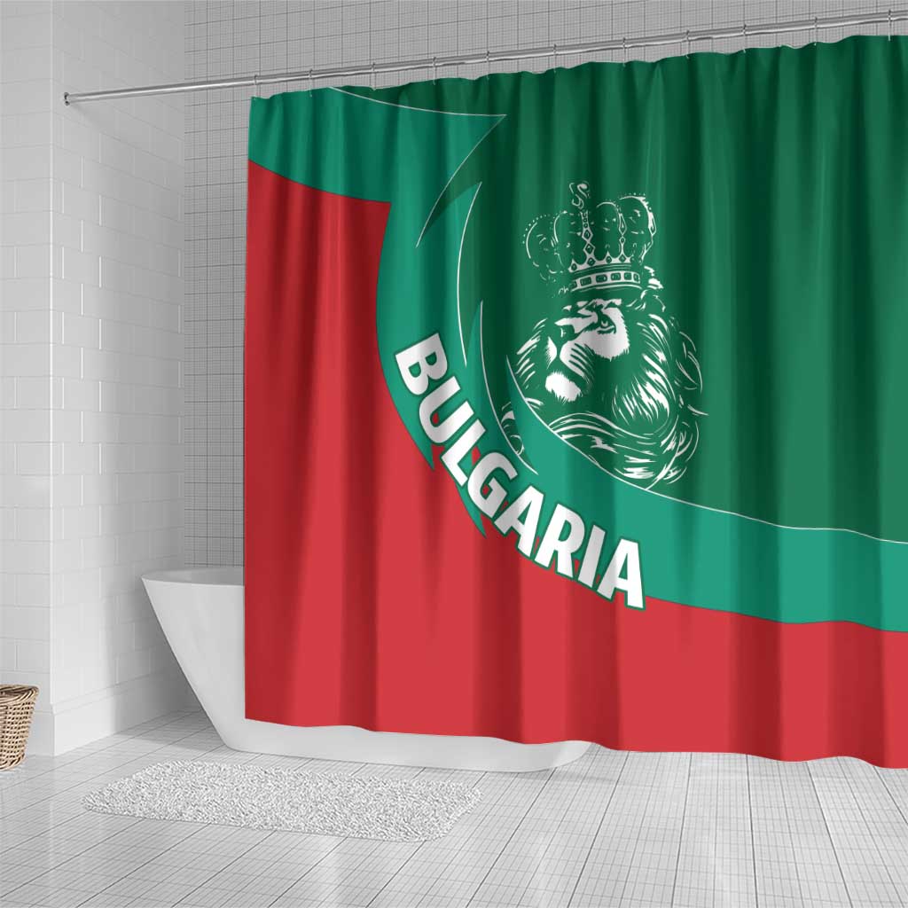 Bulgaria Lion Shower Curtain Bulgarian Coat Of Arms DT03