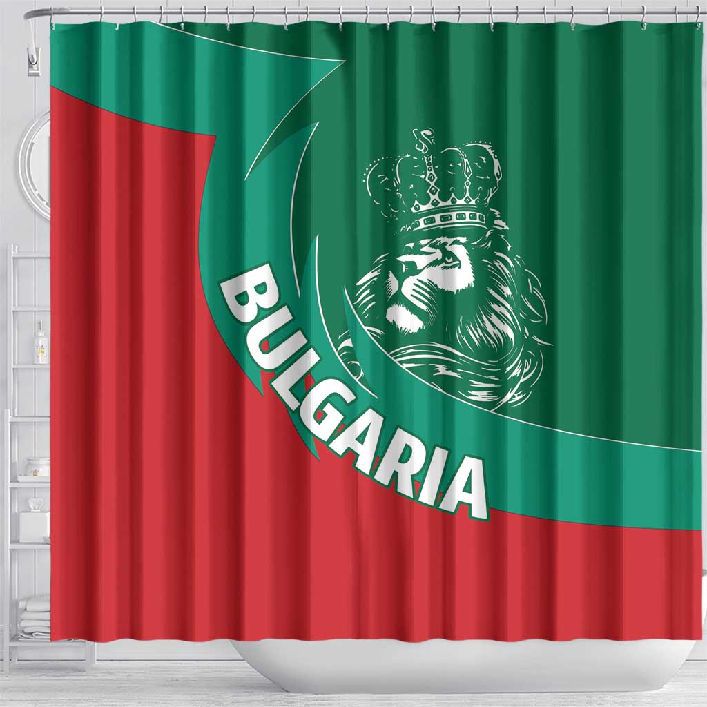 Bulgaria Lion Shower Curtain Bulgarian Coat Of Arms DT03