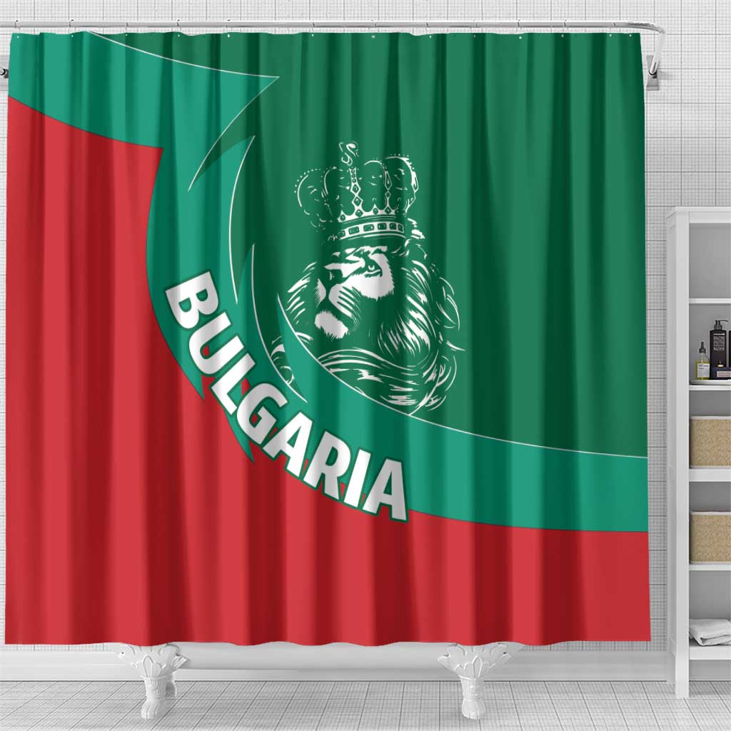 Bulgaria Lion Shower Curtain Bulgarian Coat Of Arms DT03