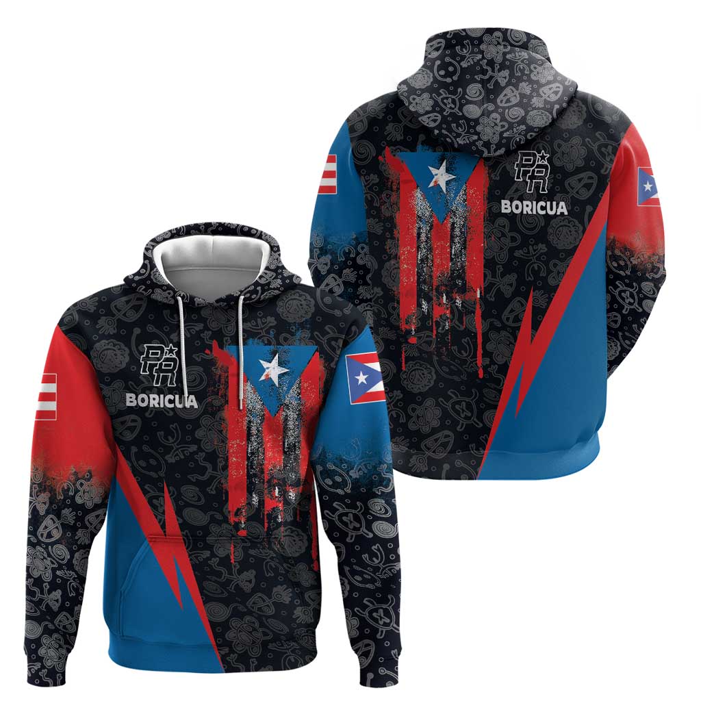 Puerto Rico Hoodie Boricua PR Flag Style DT03