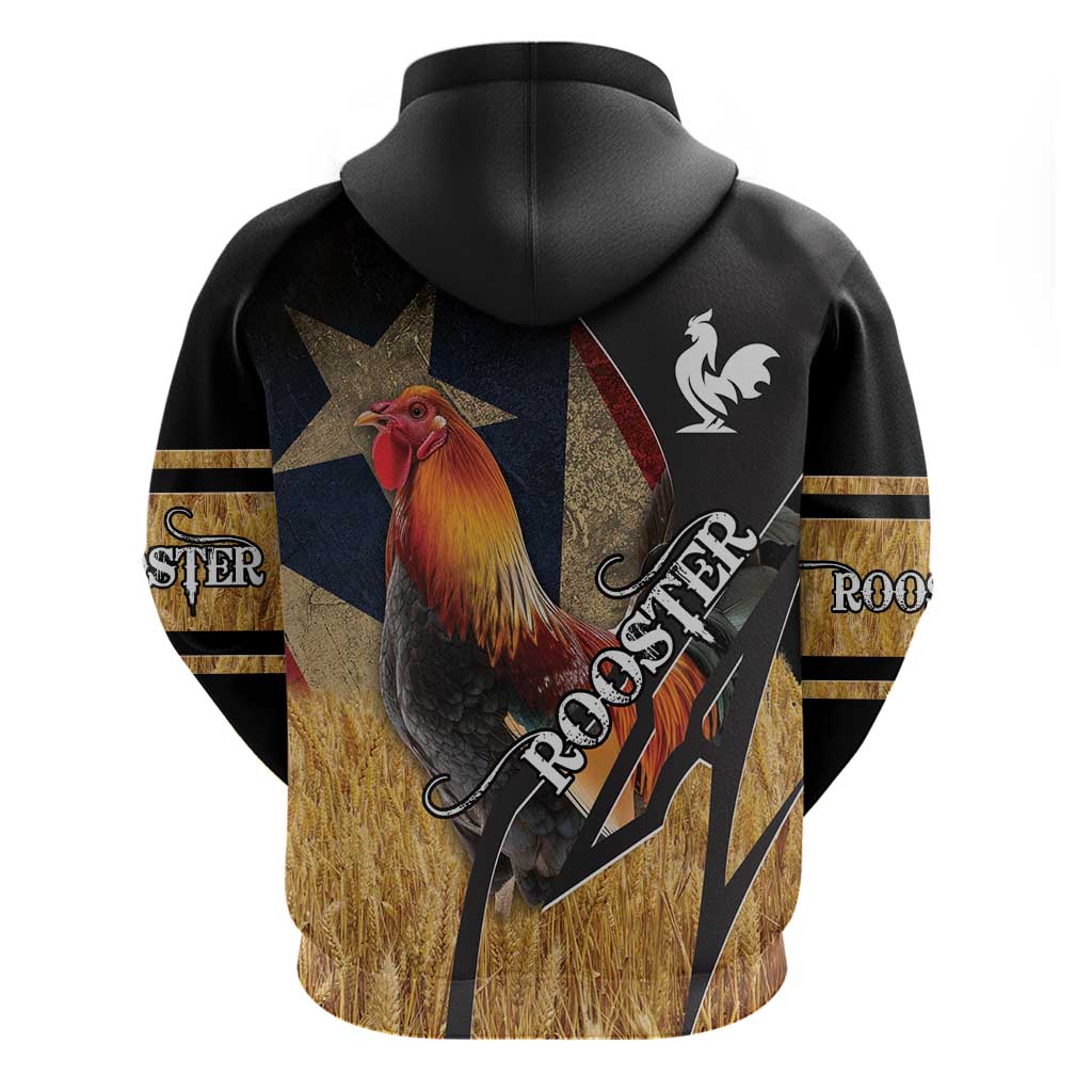 Puerto Rico Rooster Hoodie Gallo Boricua DT03