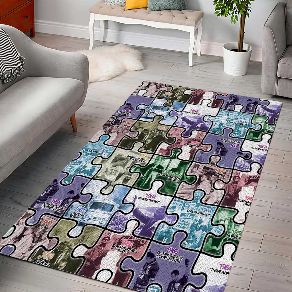 African American Area Rug The Civil Rights Journey in Puzzle DT03