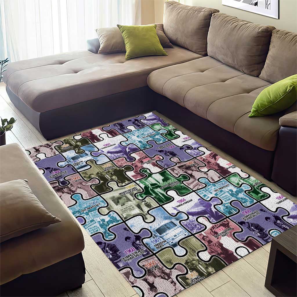 African American Area Rug The Civil Rights Journey in Puzzle DT03