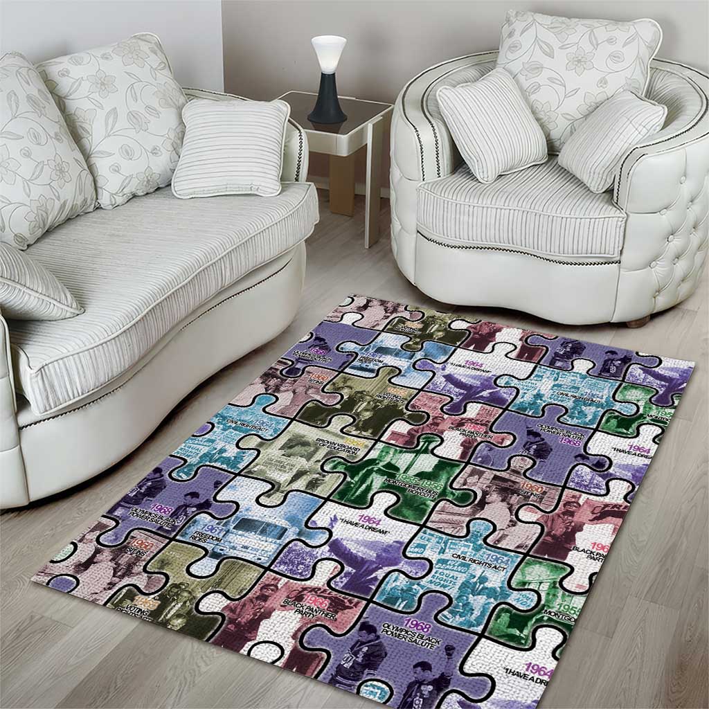 African American Area Rug The Civil Rights Journey in Puzzle DT03