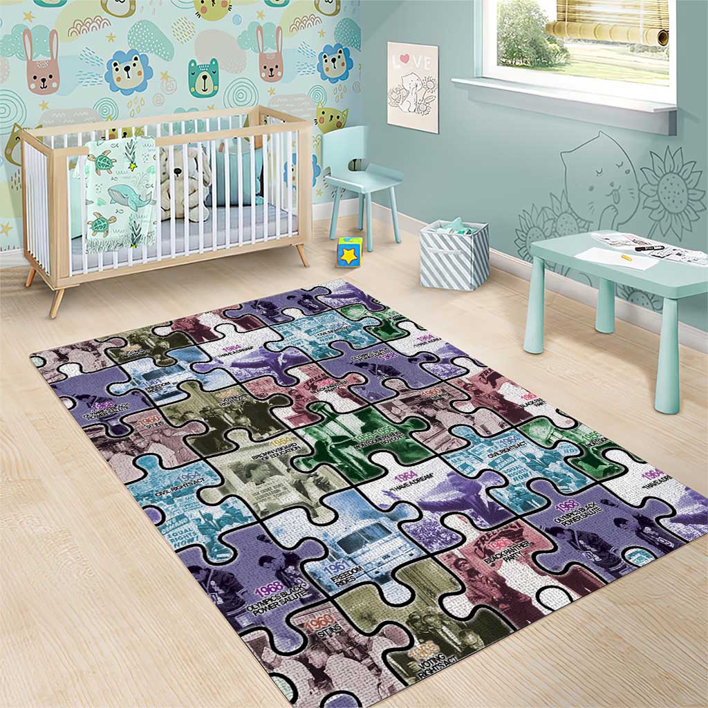 African American Area Rug The Civil Rights Journey in Puzzle DT03