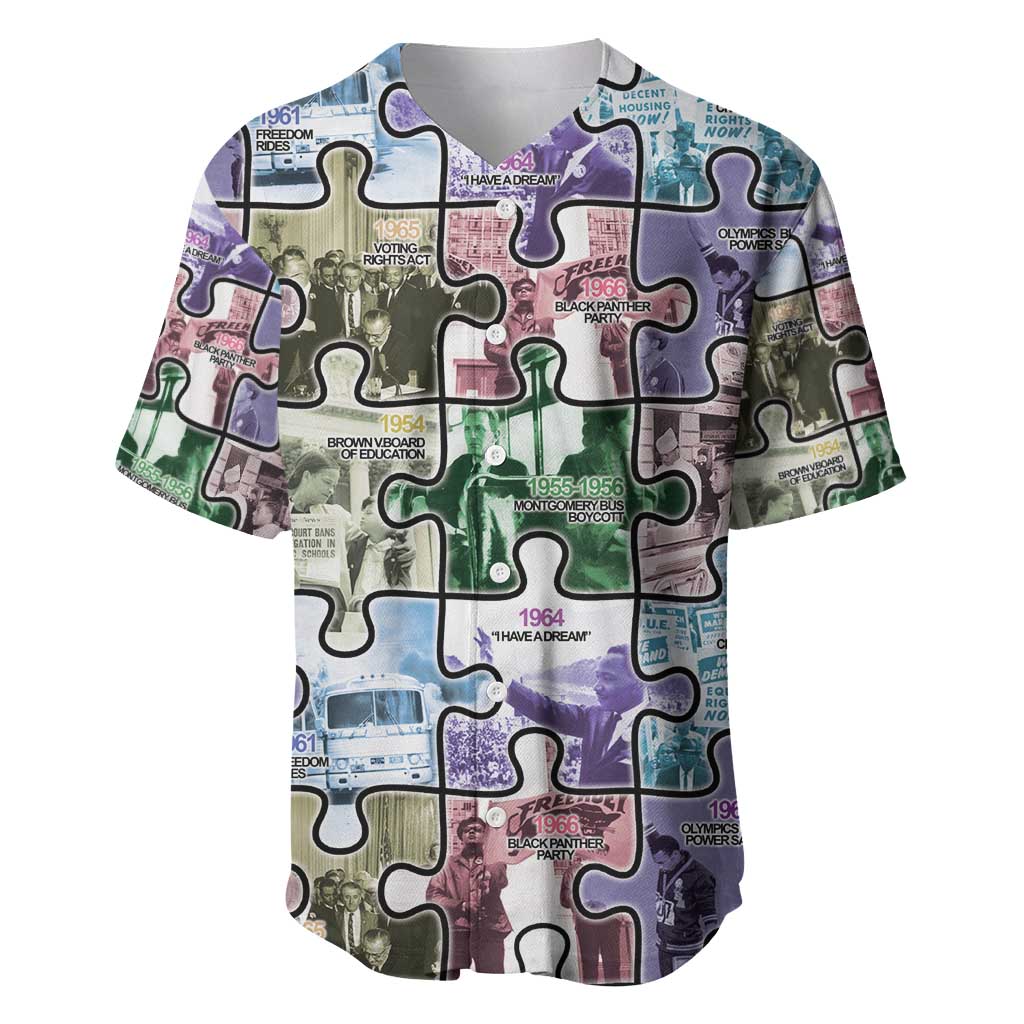 African American Baseball Jersey The Civil Rights Journey in Puzzle DT03