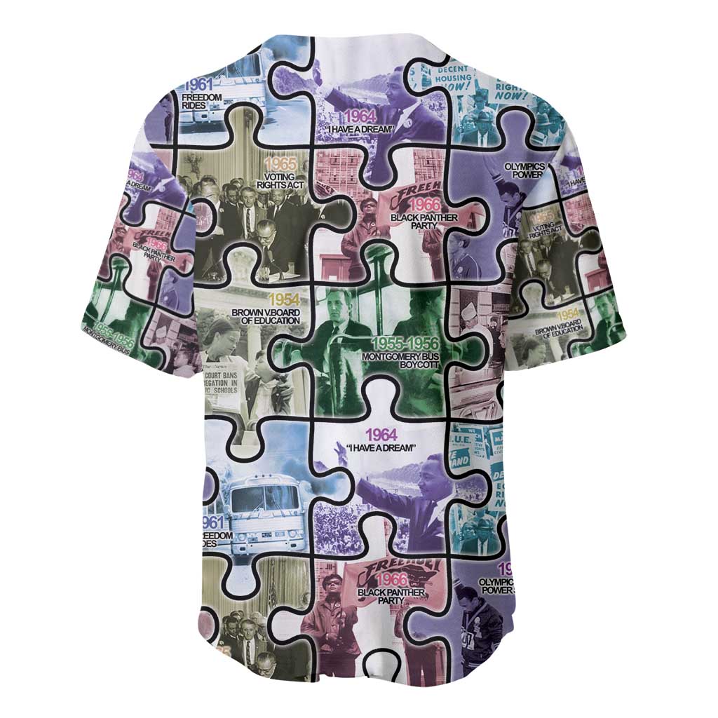 African American Baseball Jersey The Civil Rights Journey in Puzzle DT03