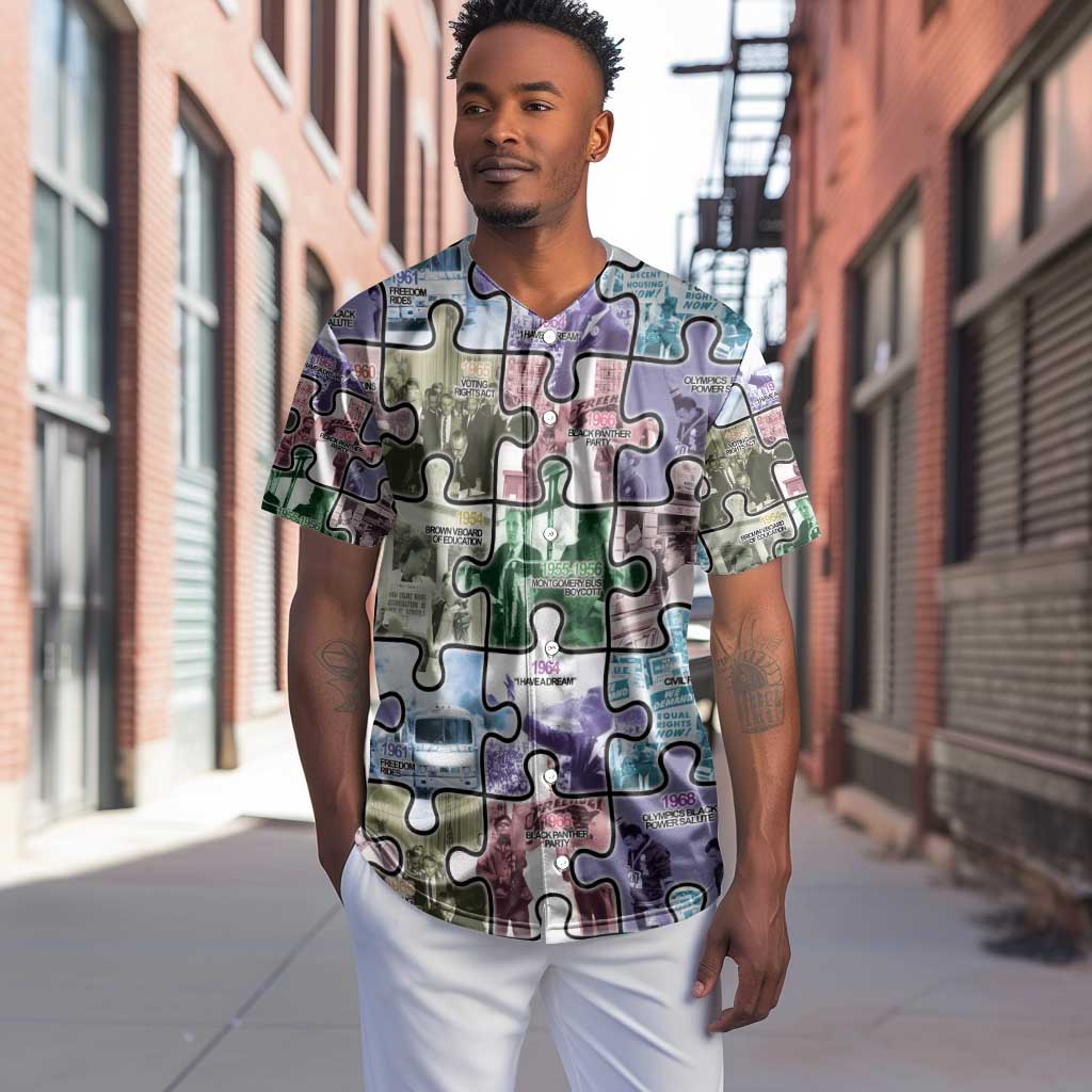 African American Baseball Jersey The Civil Rights Journey in Puzzle DT03