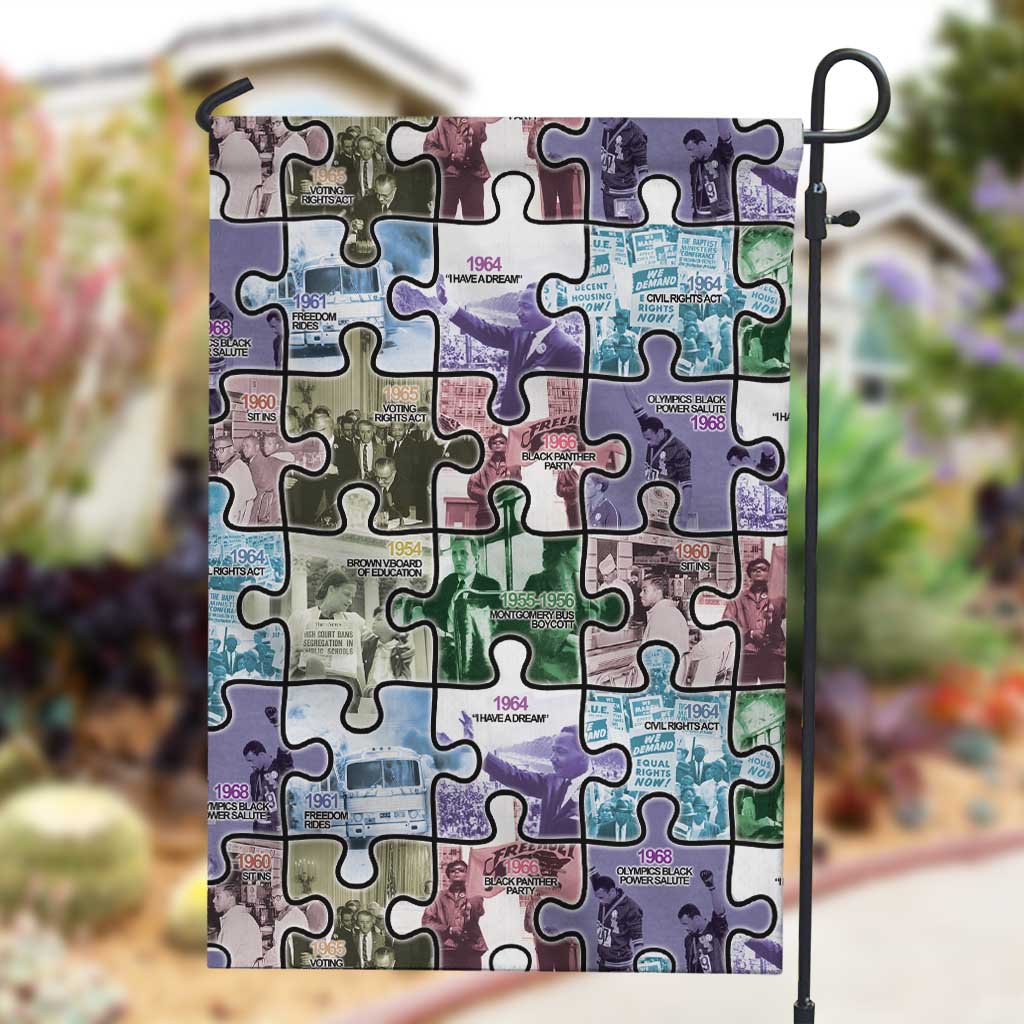 African American Garden Flag The Civil Rights Journey in Puzzle DT03
