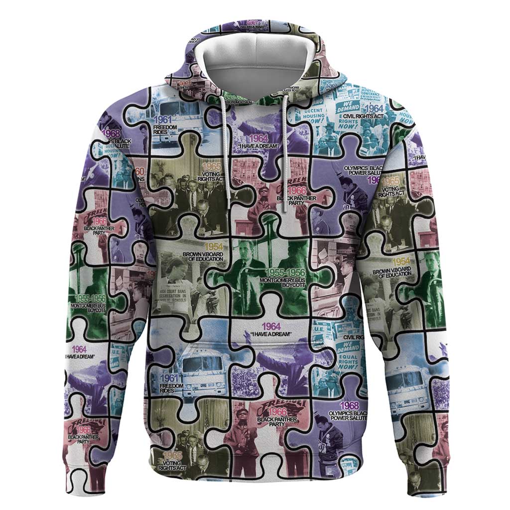 The Civil Rights Journey in Puzzle Hoodie African American DT03