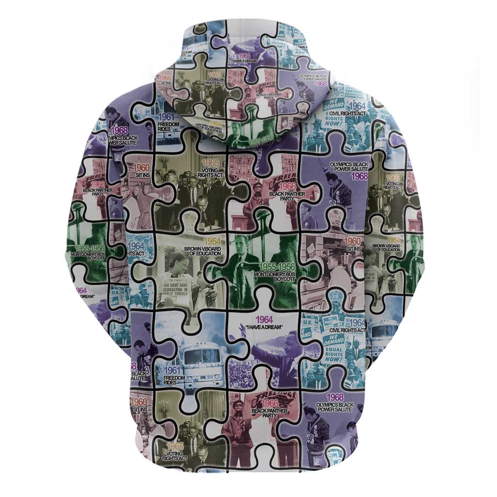 The Civil Rights Journey in Puzzle Hoodie African American DT03