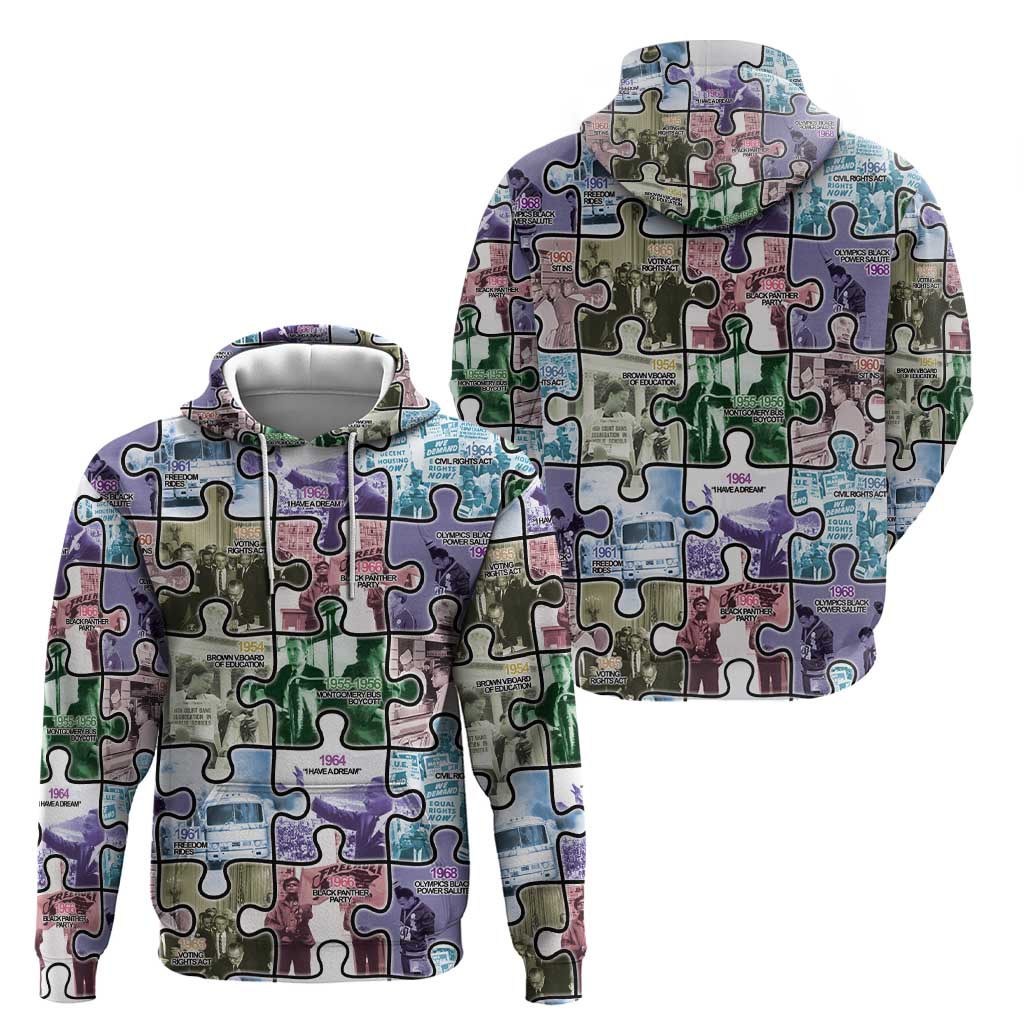 The Civil Rights Journey in Puzzle Hoodie African American DT03