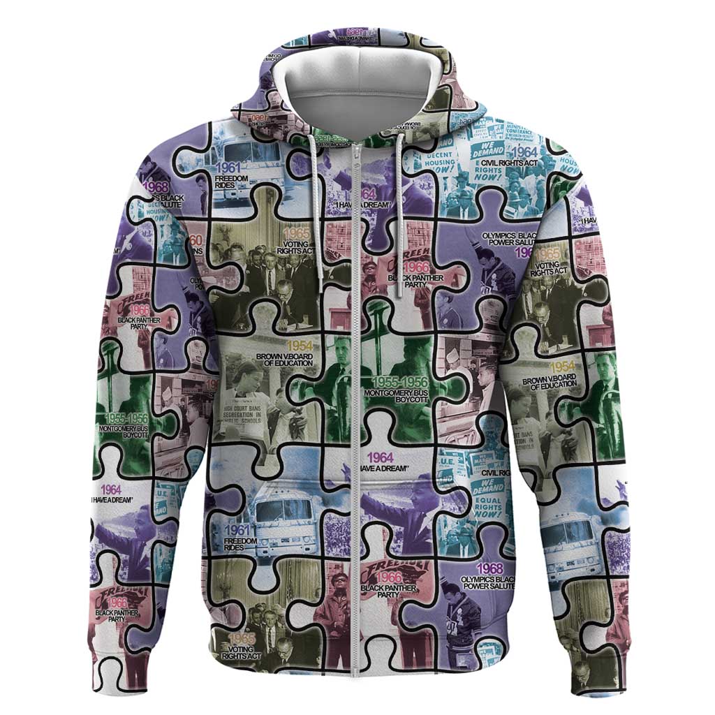 The Civil Rights Journey in Puzzle Hoodie African American DT03