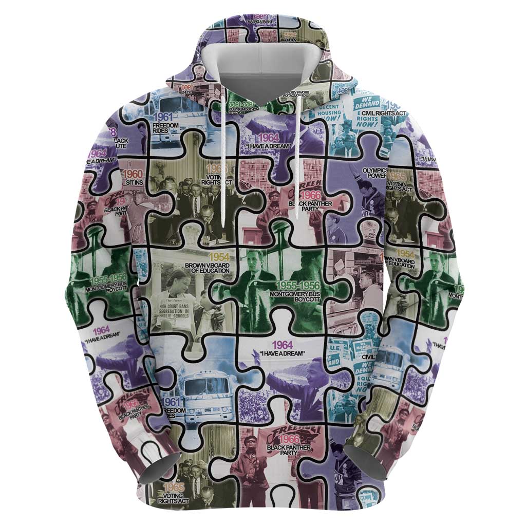 The Civil Rights Journey in Puzzle Hoodie African American DT03